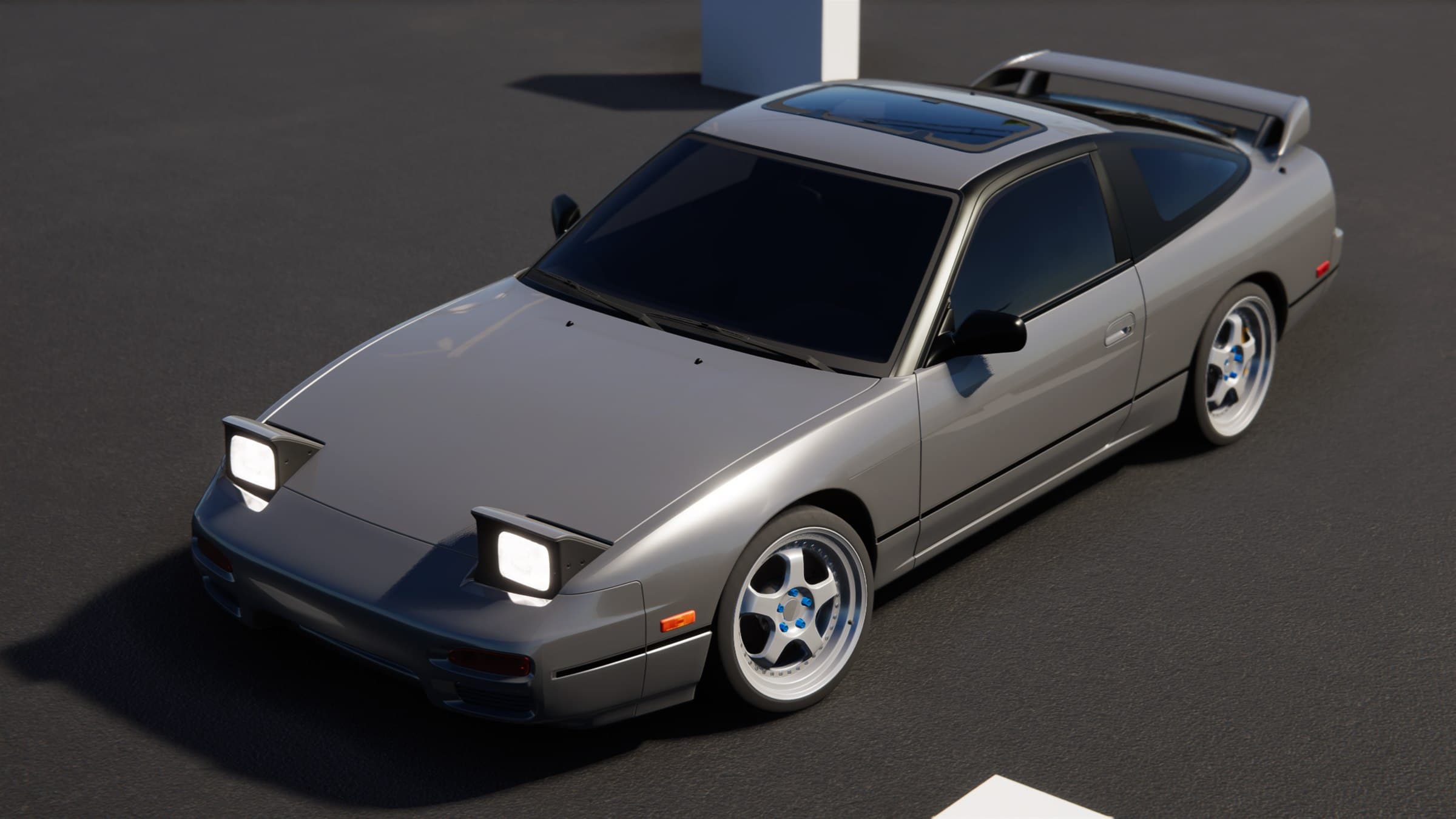 A customized Project Tourge car shown from above